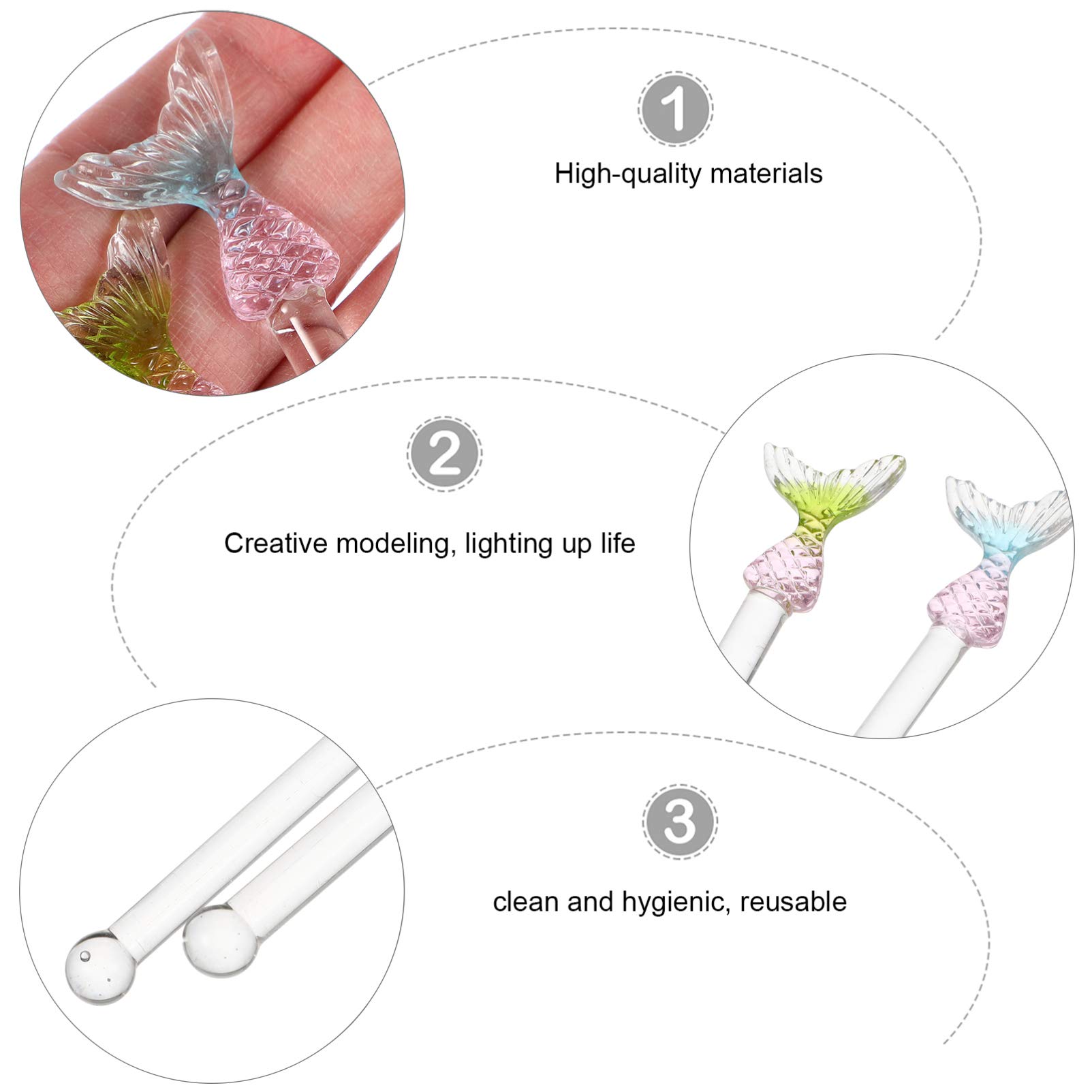 Hemoton 2-Piece Stainless Steel Cocktail Stirrers - Swizzle Sticks for Mixing Drinks, Beverage Decor, Old Fashioned Cocktails - Perfect for Home Bars, Parties & Mixology Enthusiasts