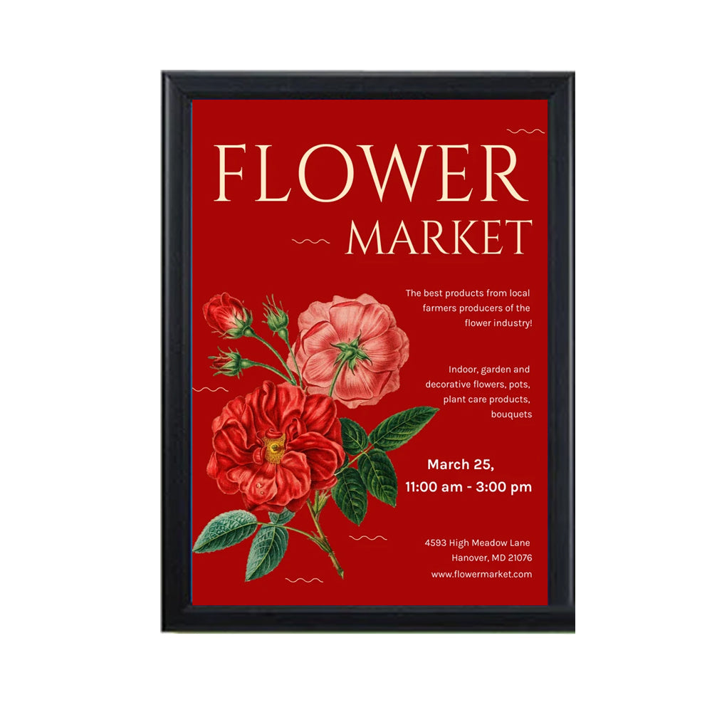 40x60 Inch Wooden Poster Frame - Premium Quality Swing Frame for Wall Art, Photos, and Posters - Perfect for Home, Office, and Gallery Displays