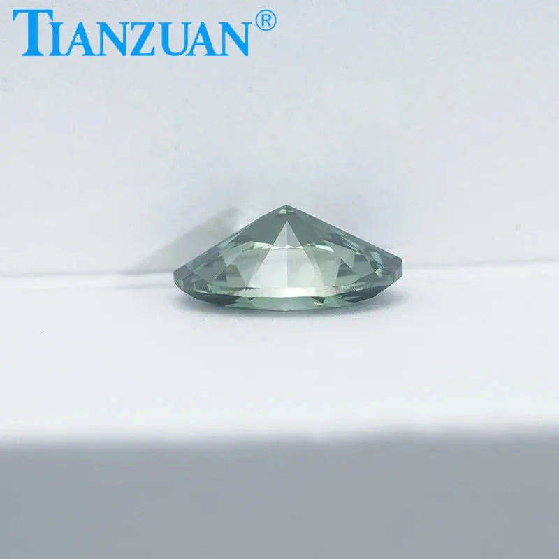Lab Grown Diamond HPHT Oval Shape Fancy Vivid Green Color VVS1/VS1 2EX Loose Gemstone Bead with GEMID Certified - Perfect for Engagement Rings, Custom Jewelry & Luxury Gifts