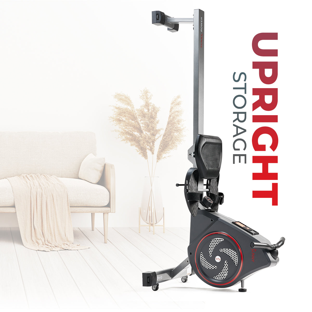 Premium Smart Air & Magnetic Resistance Rowing Machine for Home Gym - Full Body Workout for Cardio, Strength Training & Weight Loss