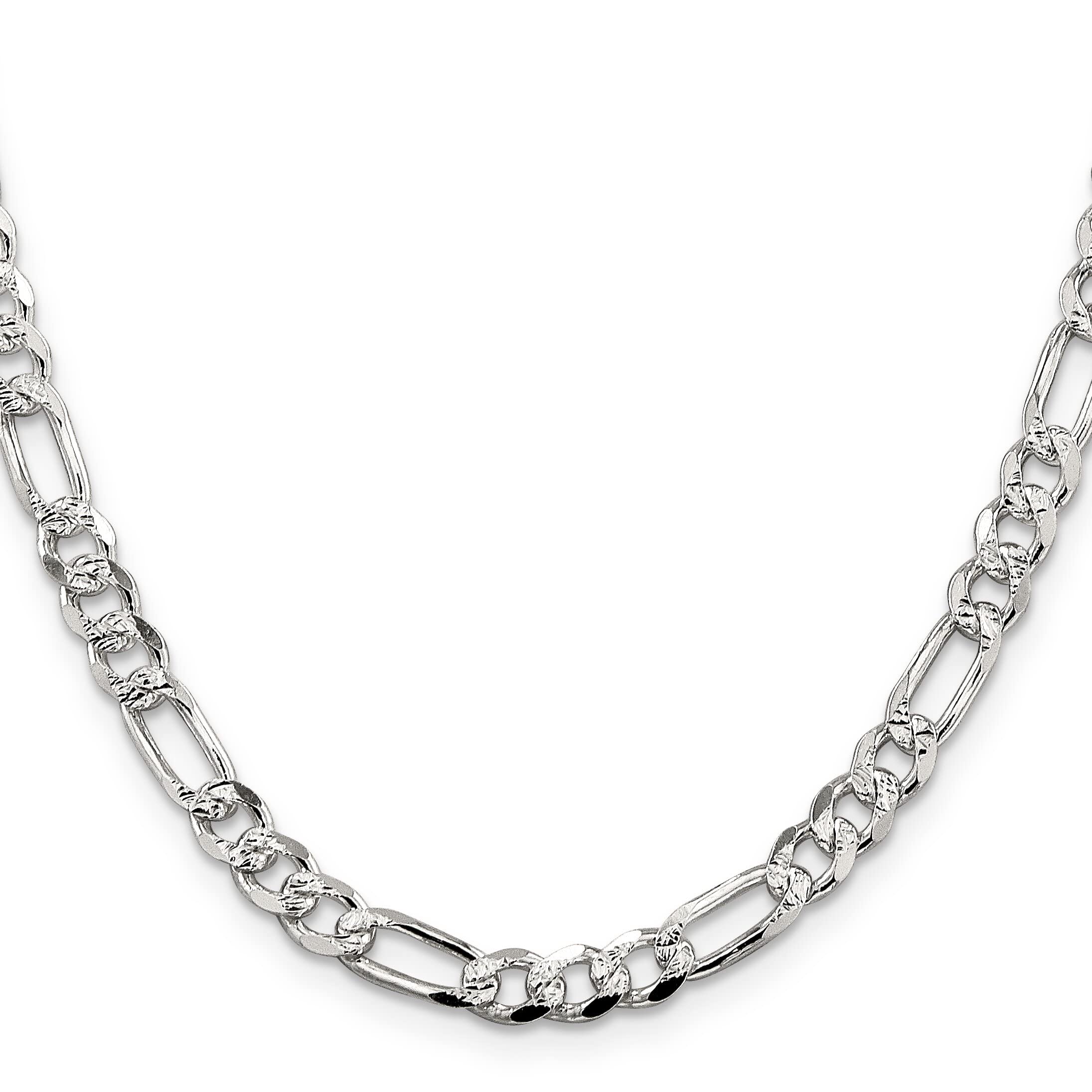 FindingKing Sterling Silver Figaro Chain 18