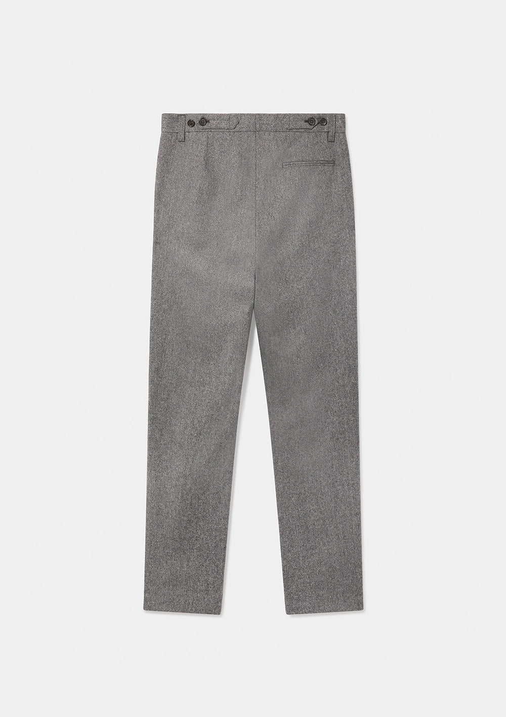 Grey Salt & Pepper Wool High Waisted Pleated Trousers for Women - Comfortable Winter Office Pants & Casual Workwear