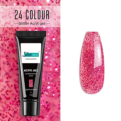 16 - Light Red Glitter