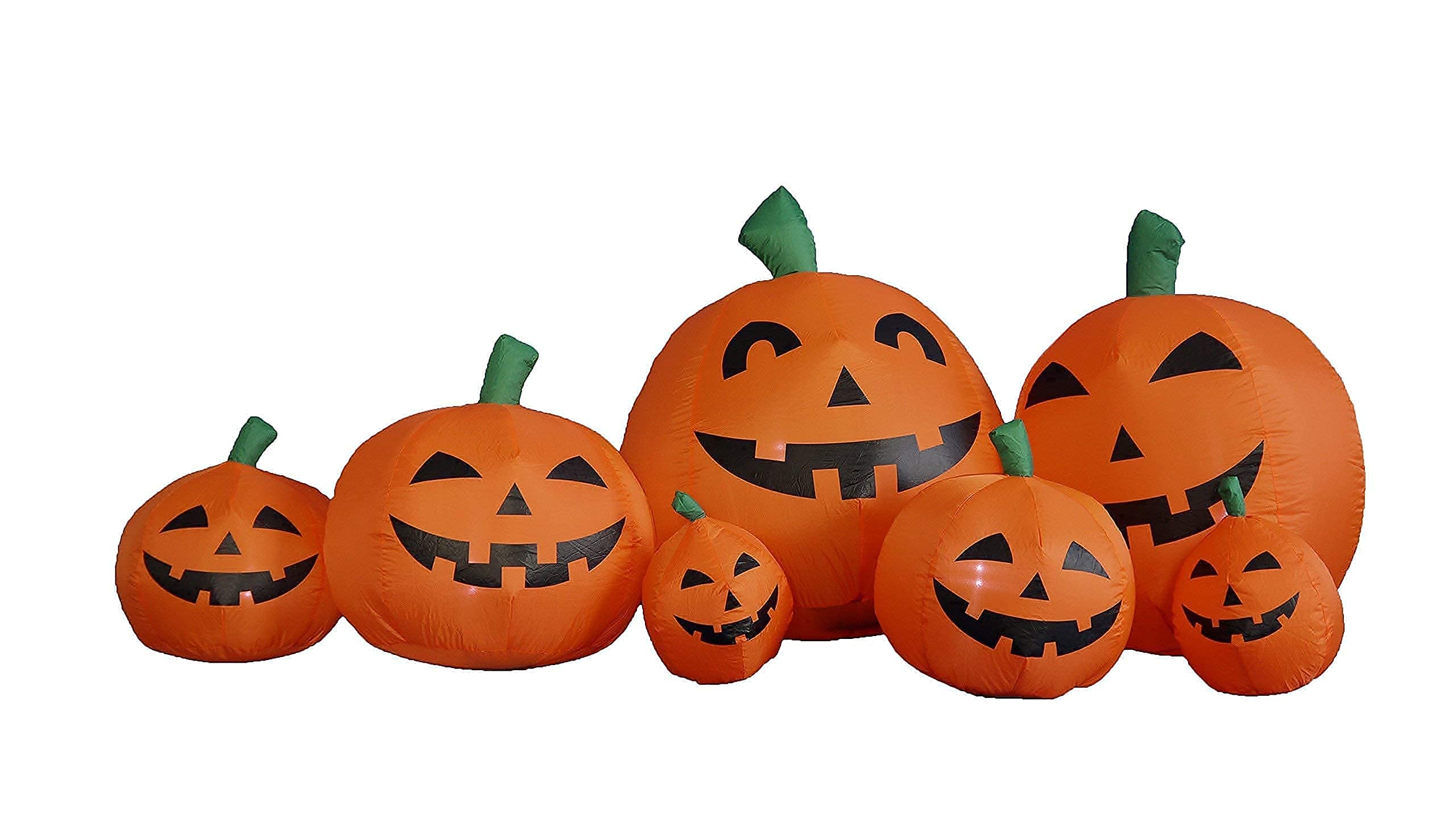 **6FT Inflatable Skeleton Ghost Riding Motorcycle & 7.5FT LED Halloween Pumpkin Patch Decorations Bundle – Spooky Outdoor Party Decor for Halloween, Yard, Haunted House, and Themed Events**