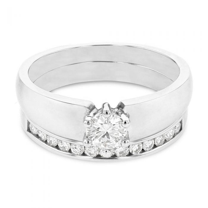 0.56ct Diamond Solitaire Engagement Ring in 9K White Gold - Perfect for Proposals, Anniversaries & Special Occasions