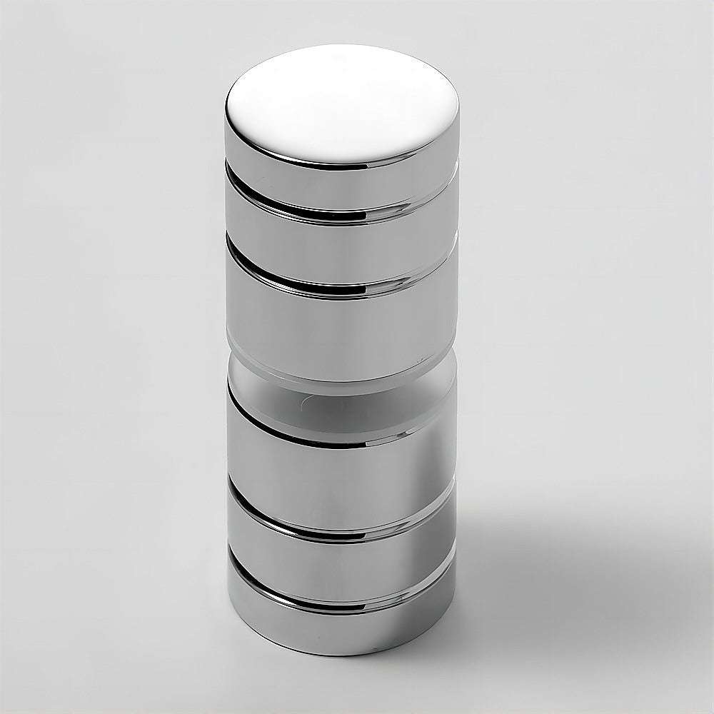 120cm Frameless Shower Screen with Chrome Brackets & Stainless Steel Hinges - Round Knob Handle for Modern Bathroom - Perfect for Wall to Wall Installation in Small to Medium Bathrooms