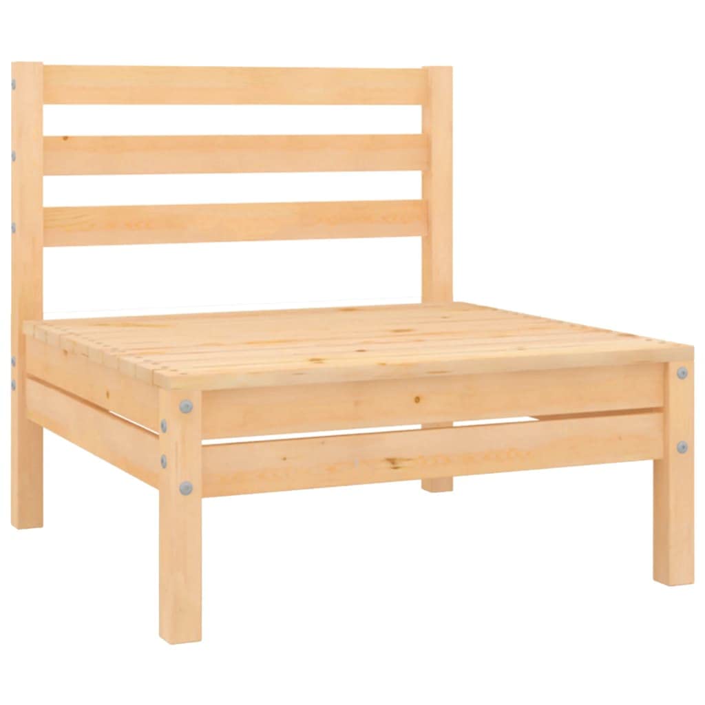 vidaXL 5-Piece Solid Pinewood Patio Lounge Set - Outdoor Garden Furniture for Backyard, Terrace & Poolside Relaxation - Wooden Sofa Seating with Chairs