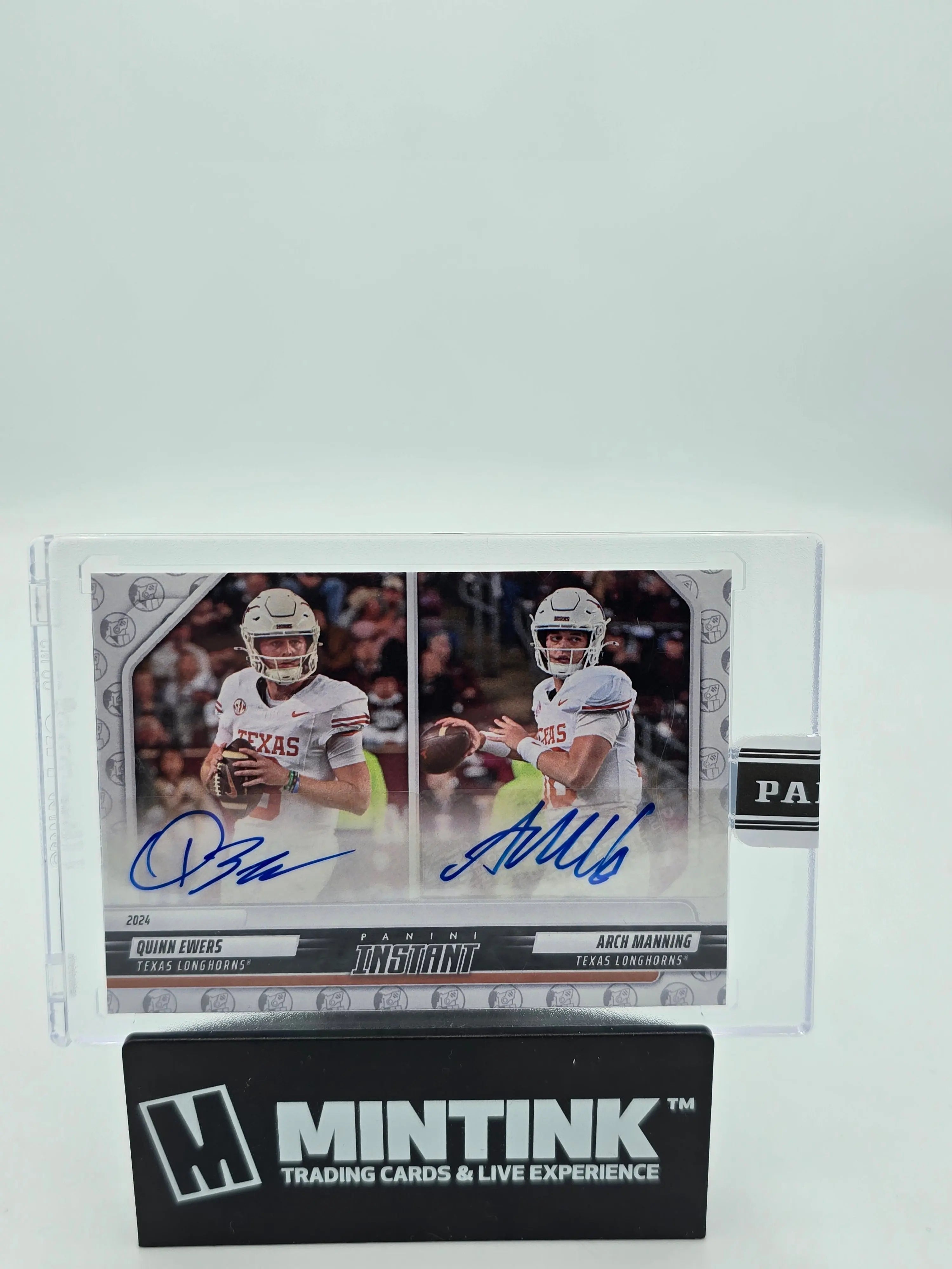 2024 Panini Instant Football Ewers Arch Manning Dual Autograph Card - Rare Collectible for Sports Memorabilia Fans & Trading Card Enthusiasts - Perfect for Display, Investment or Gift Giving