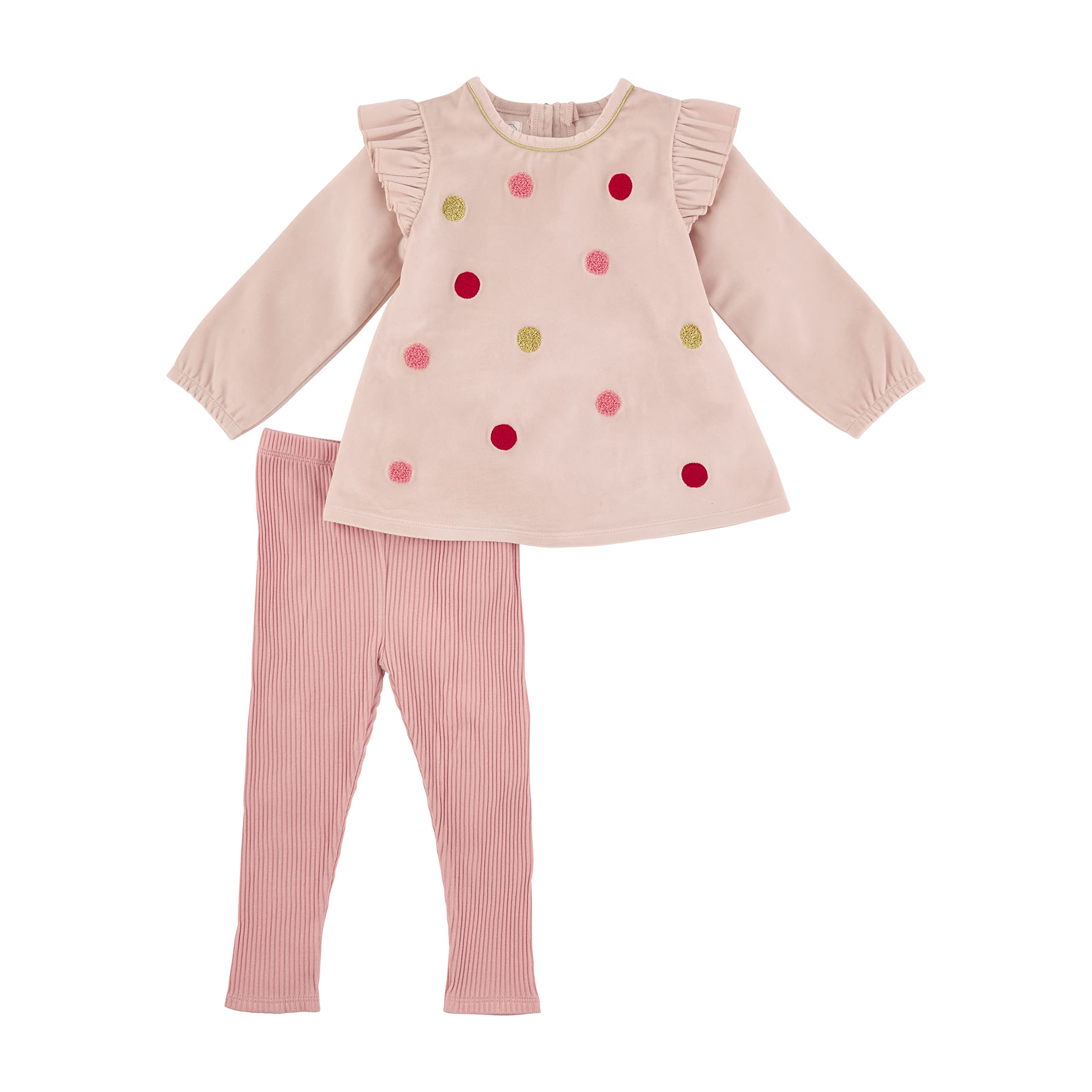 Mud Pie Baby Girls' Pink Floral Tunic & Legging Set - Cute Outfit for Toddler Girls 12-24 Months | Perfect for Playdates, Birthday Parties & Photo Shoots