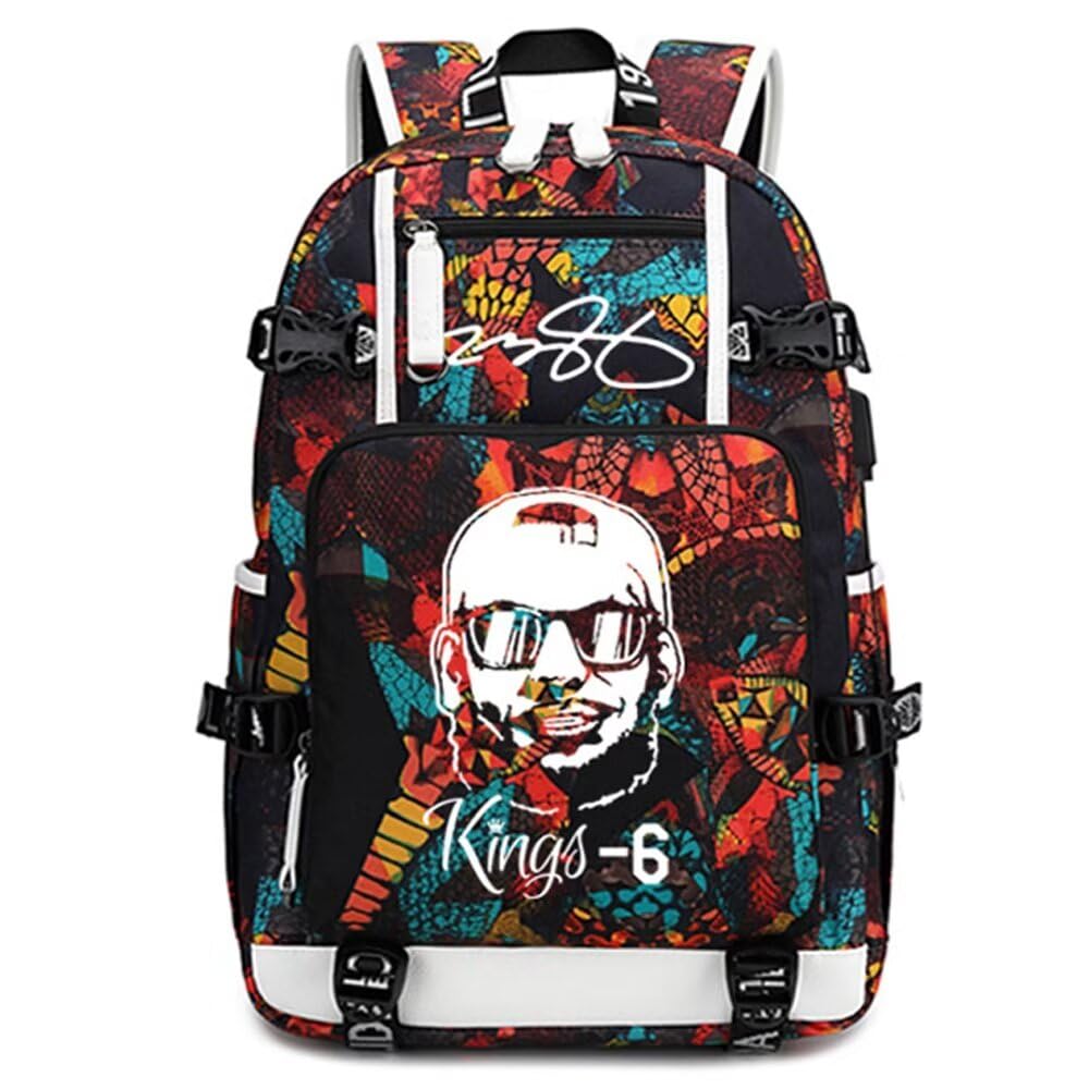 Glow in The Dark Basketball Backpack - FANwenfeng 23 Luminous Player Travel Daypack for Sports Fans (Perfect for Gym, School & Night Games)