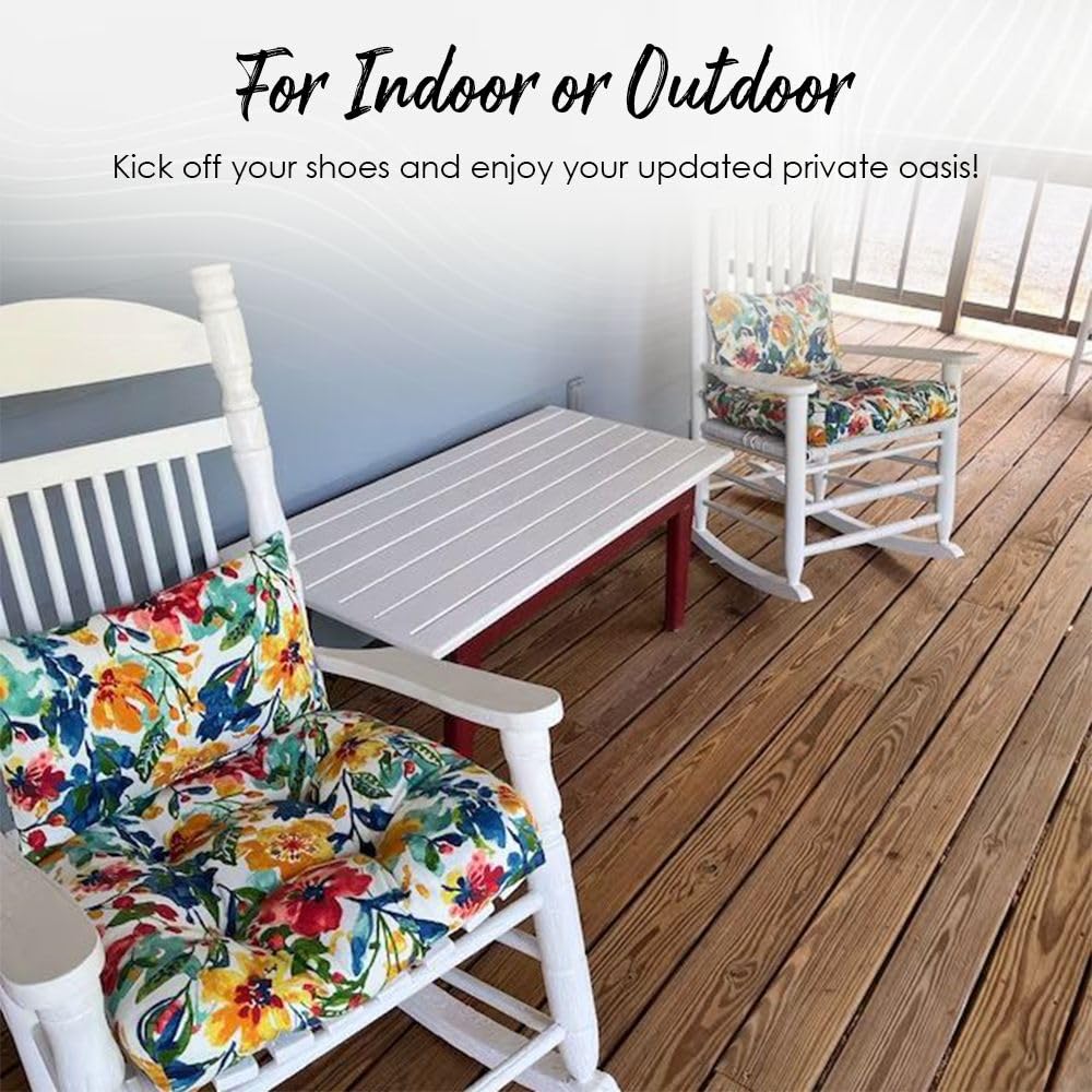 RSH DECOR: Tufted Rocker Cushion Set - 18