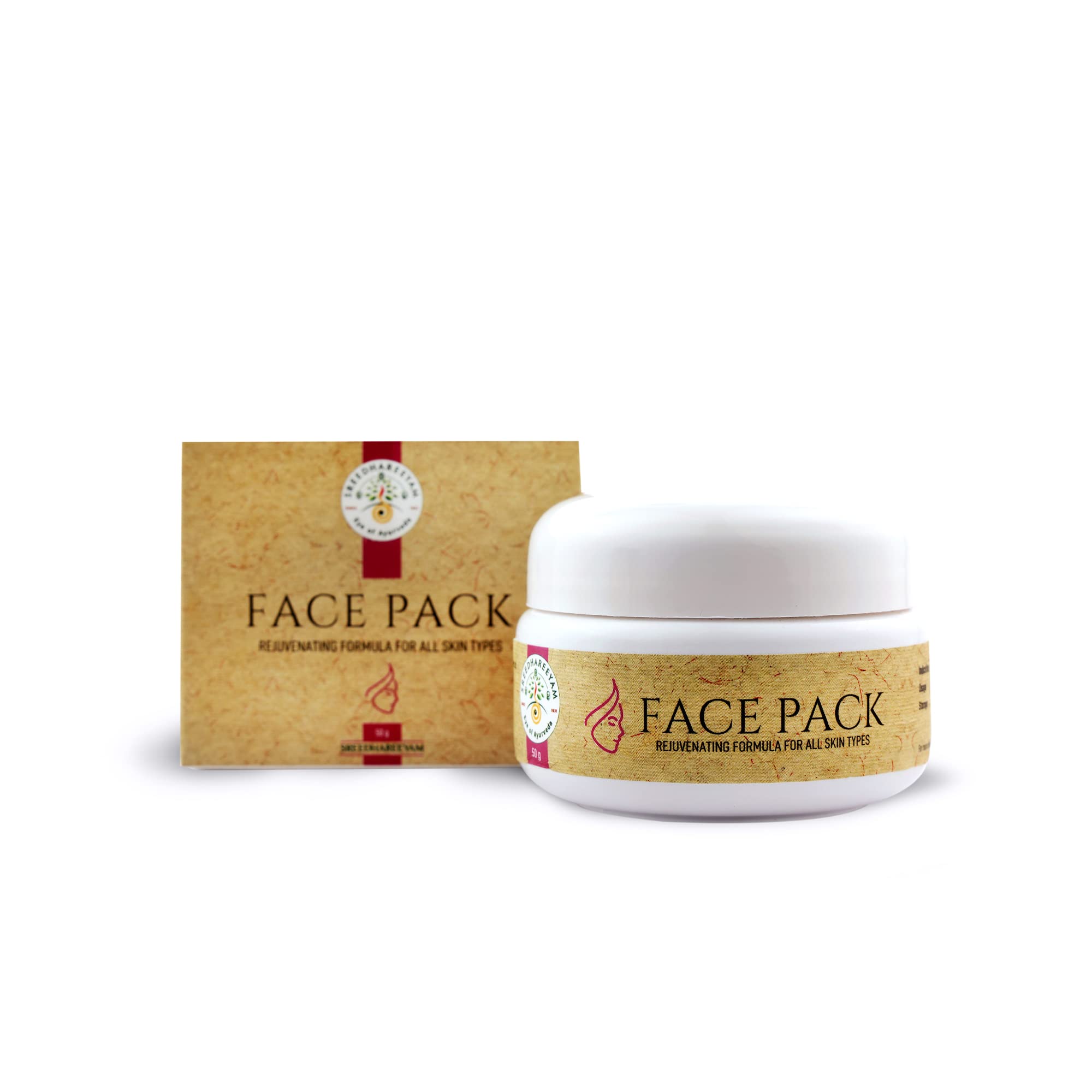 Sreedhareeyam Ayurveda Herbal Radiance Face Pack for Glowing Skin - 1 Count - Natural Brightening & Anti-Aging Face Mask for Daily Skincare Routine