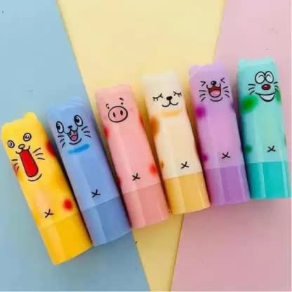 6 Pack Cartoon-Shaped Lip Balm for Kids & Girls - Moisturizing & Fun Flavored Lip Care - Perfect for School, Travel, and Daily Hydration