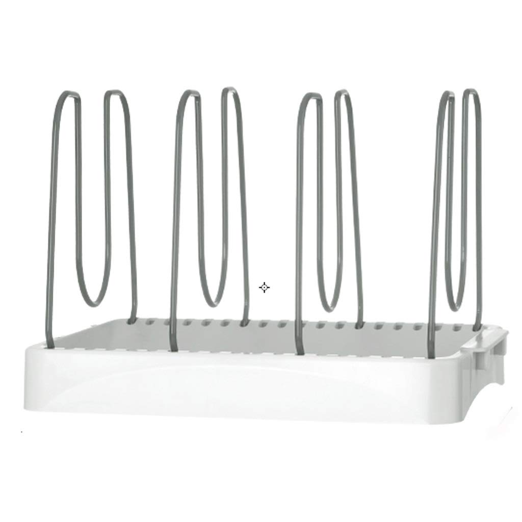 GANFANREN 304 Stainless Steel Pot Lid Holder, Kitchen Organizer for Cutting Boards, Chopping Boards & Cookware Lids - Space Saving Storage for Small Kitchens & Countertops