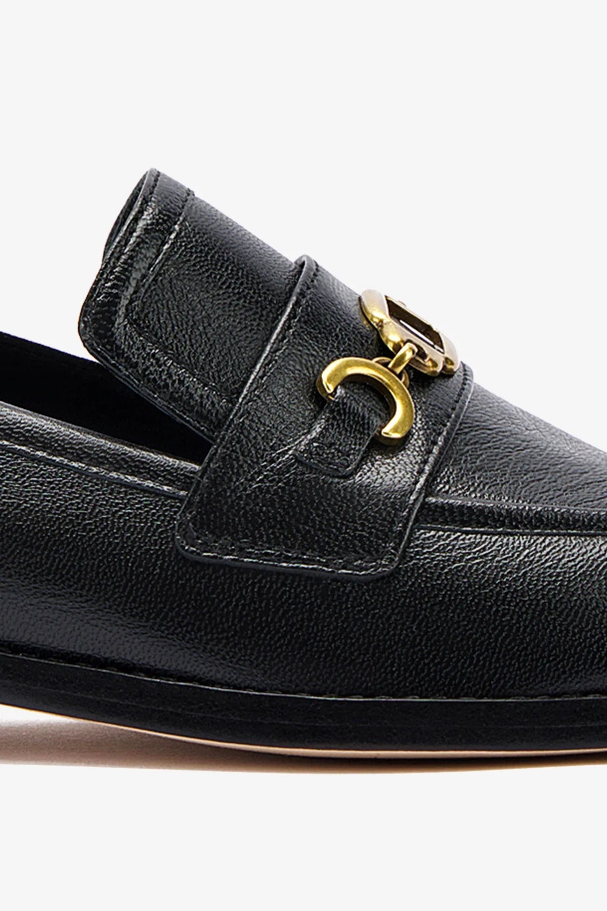 Black Leather Patricia Loafers for Women - Comfortable Slip-On Shoes for Office, Casual & Travel Wear