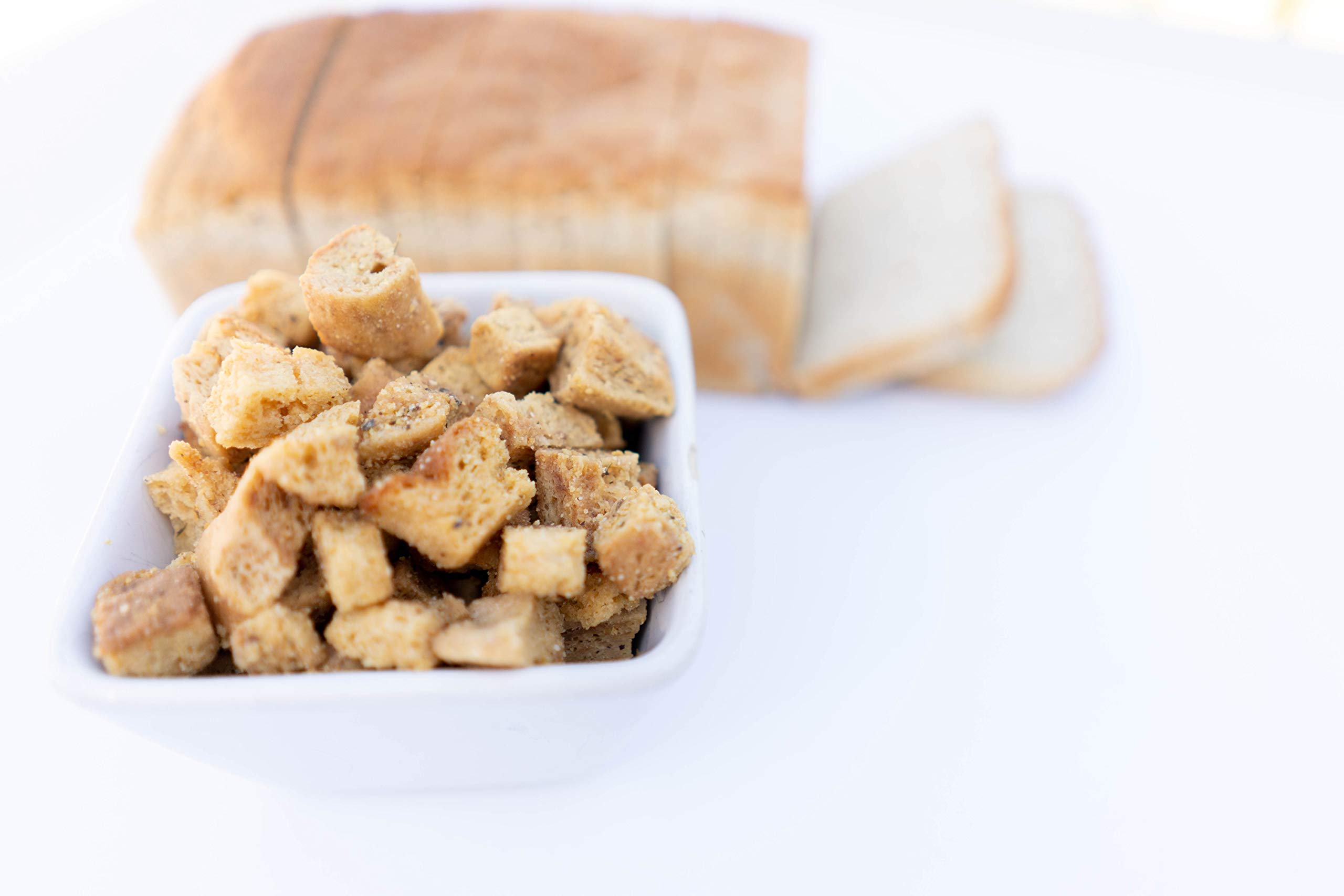 Gluten Free Parmesan Croutons - 2 Pack | Non-GMO, Keto Friendly Bread Topping for Salads & Soups | Perfect for Caesar Salad & Homemade Stuffing