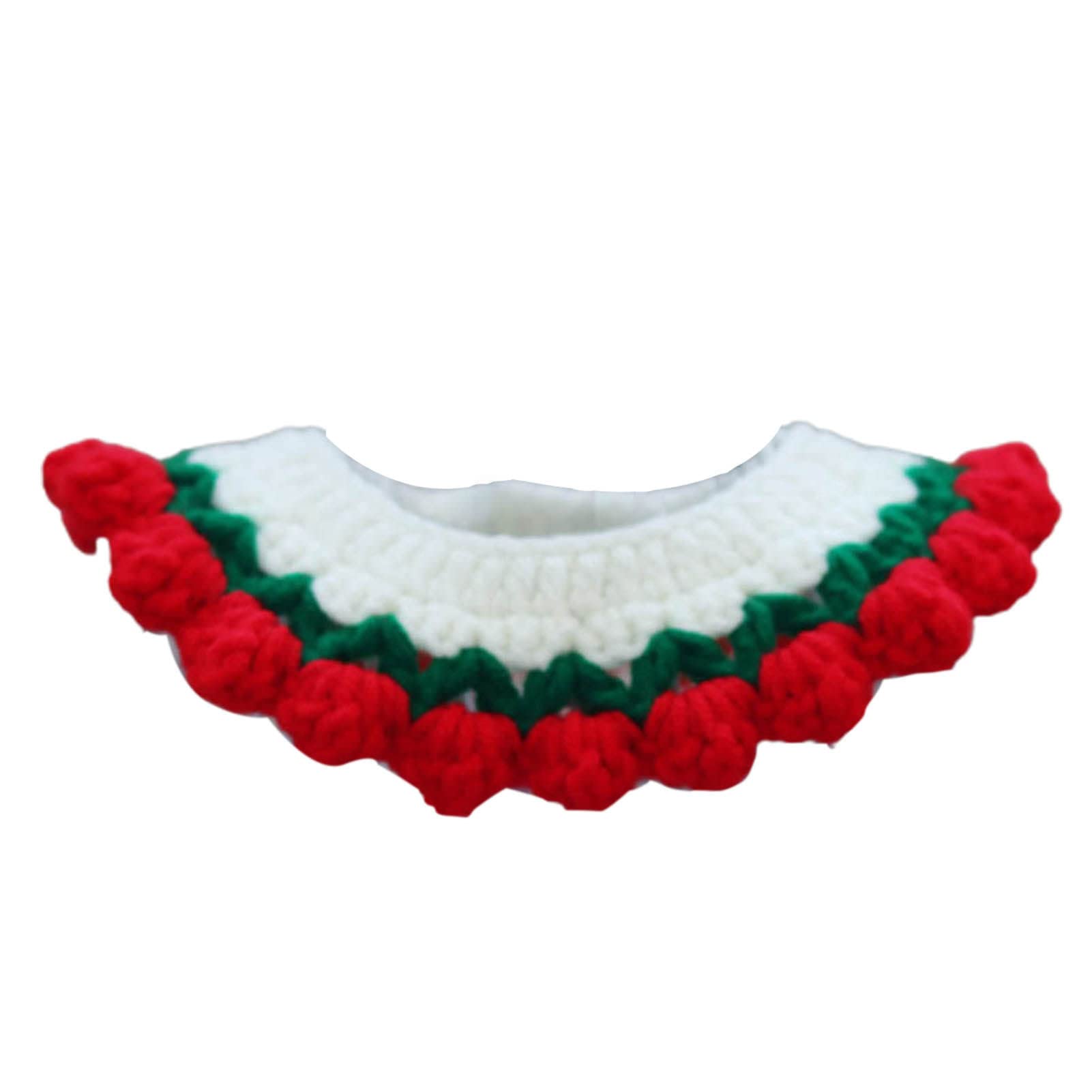 Durable Pet Collars for Dogs and Cats - Handmade Wool Crochet Collar with Tulip Design, Soft Yarn Necklace for Puppies & Kittens | Perfect for Daily Walks, Photo Shoots & Gifts