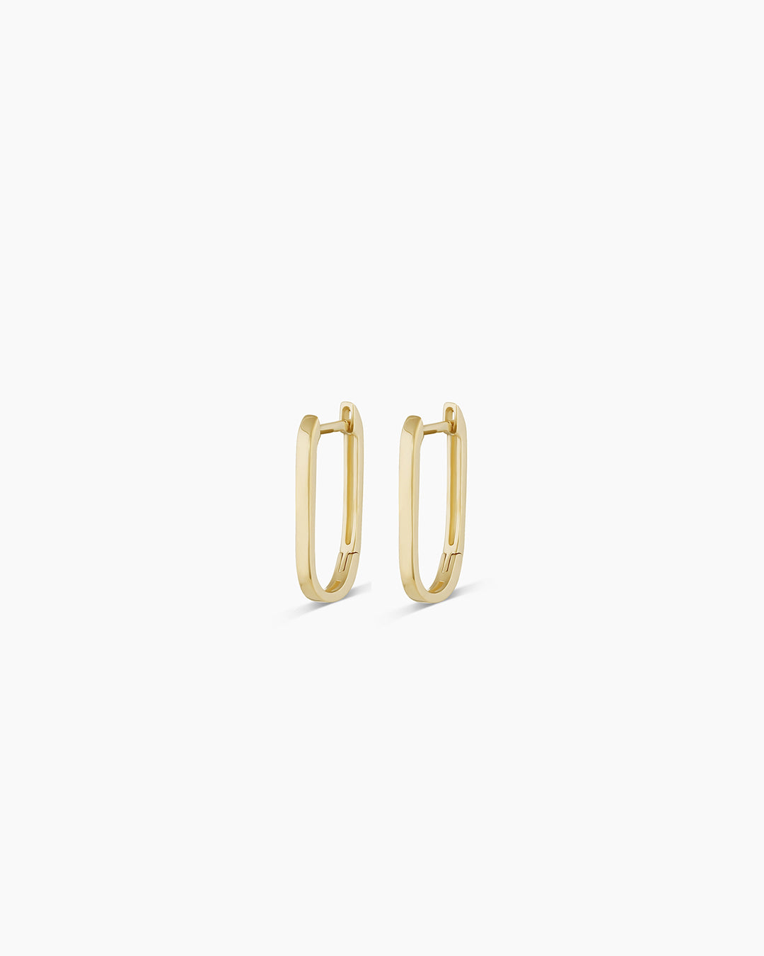 14K Gold Parker Link Huggie Hoop Earrings for Women - Minimalist Dainty Everyday Jewelry for Work, Date Night & Special Occasions