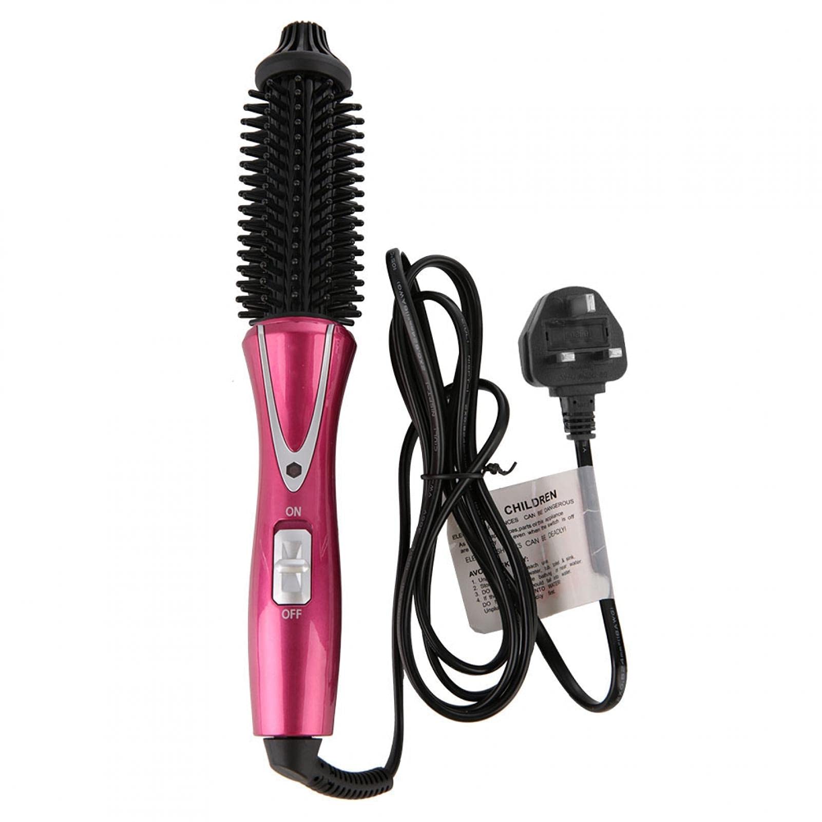 Electric Hair Curler & Comb - Portable Folding Styling Tool for Wavy, Straight & Curly Hair | Pink Beauty Styler for Home, Travel & Salon Use