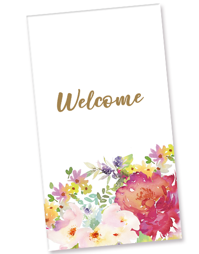 Floral Printed Guest Towel Napkins - 36 Count Cotton Bathroom & Kitchen Napkins for Parties, Weddings, and Home Decor
