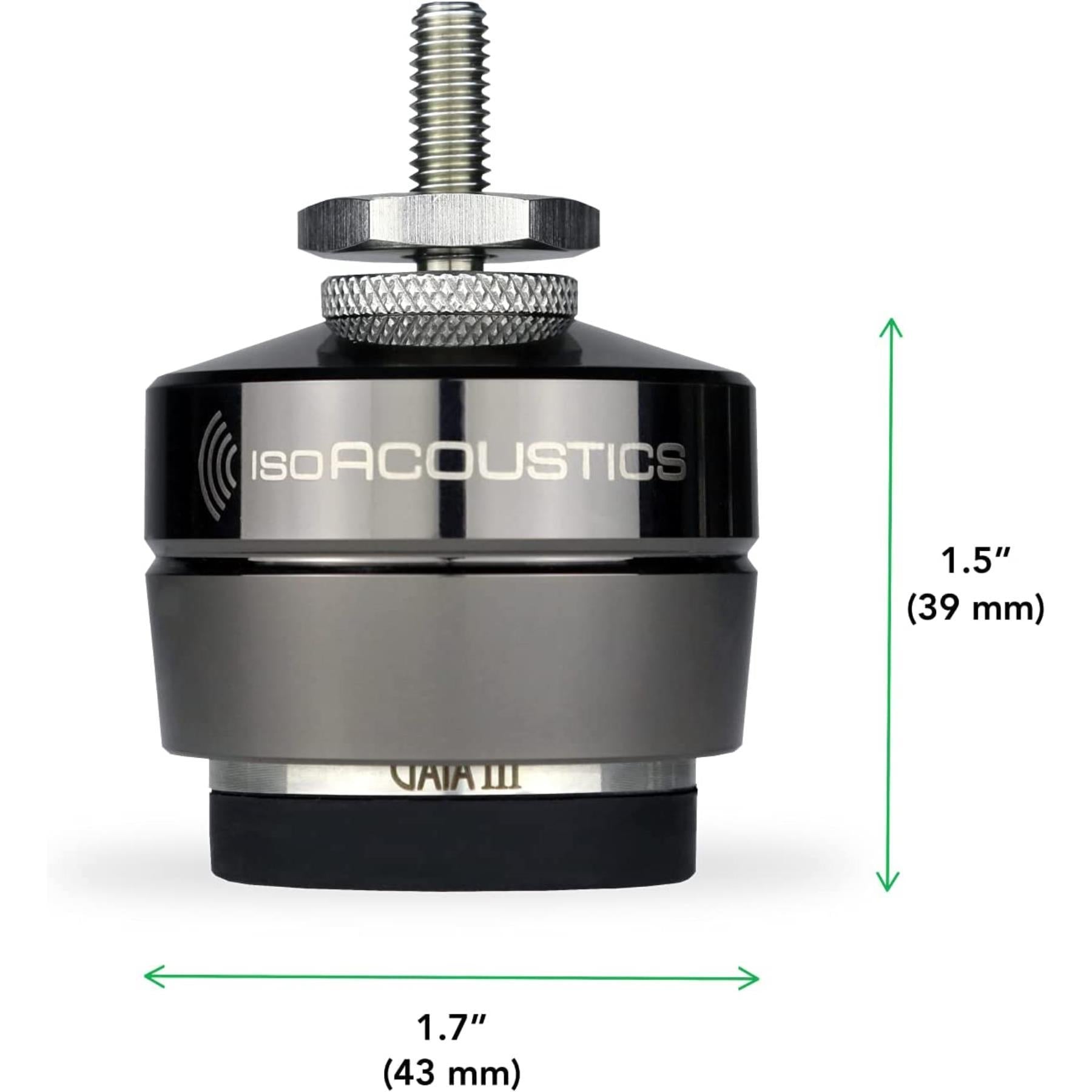 IsoAcoustics GAIA Series Speaker Isolation Feet - Set of 4 for Home Audio & Studio Monitors - Reduce Vibrations & Improve Sound Quality