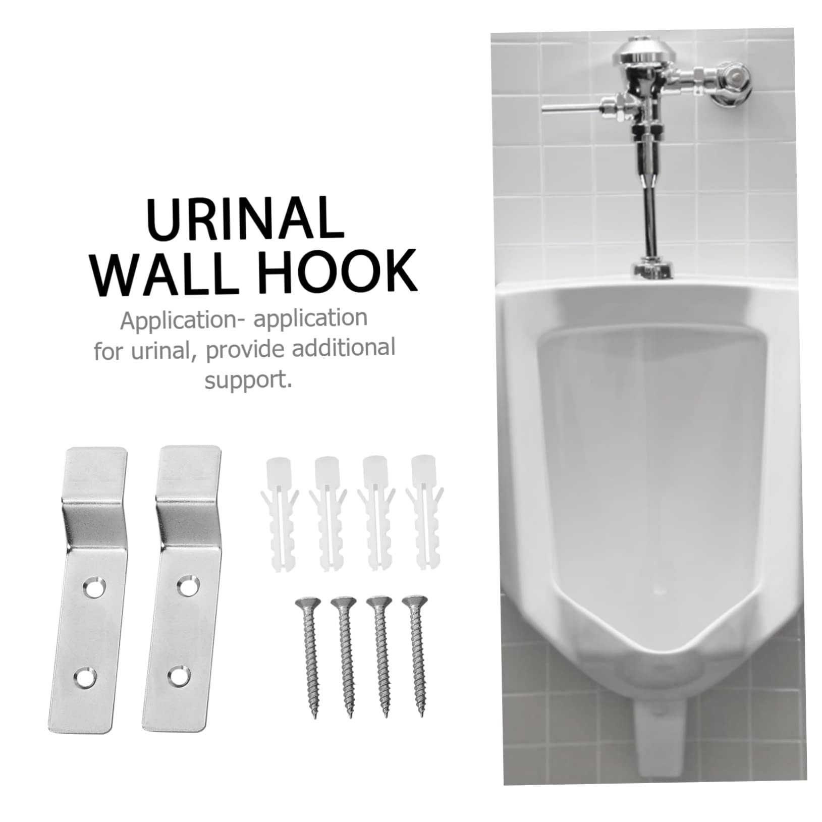 4-Pack Stainless Steel Hanging Urinal Bucket Bracket - Space Saving Toilet Hook Accessory for Home, RV, Boat & Camping - Durable & Rustproof Bathroom Organizer