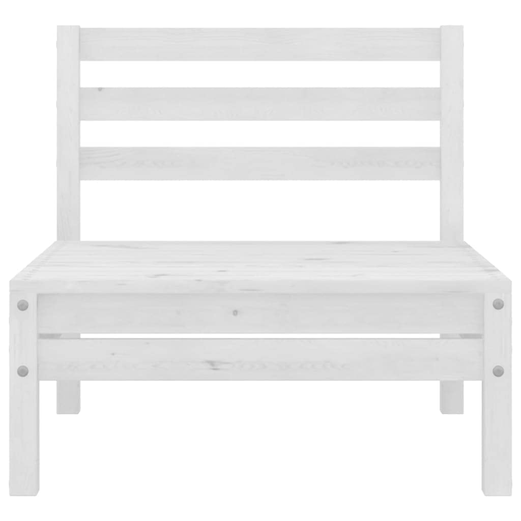vidaXL Solid Pinewood 4-Piece Patio Lounge Set - White Scandinavian Outdoor Furniture with Modular Design | Weather-Resistant Garden Sofa Set for Backyard, Poolside & Terrace Relaxation