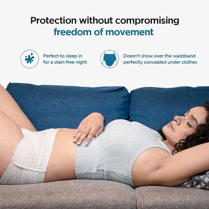 Pee Safe Disposable Period Panties for Women - Leak Proof, XL-XXL, Pack of 8 | 360° Protection, Overnight Comfort, Rash & Toxin Free | No Leakage, Seamless Fit | Perfect for Travel, Workouts & Overnight Use