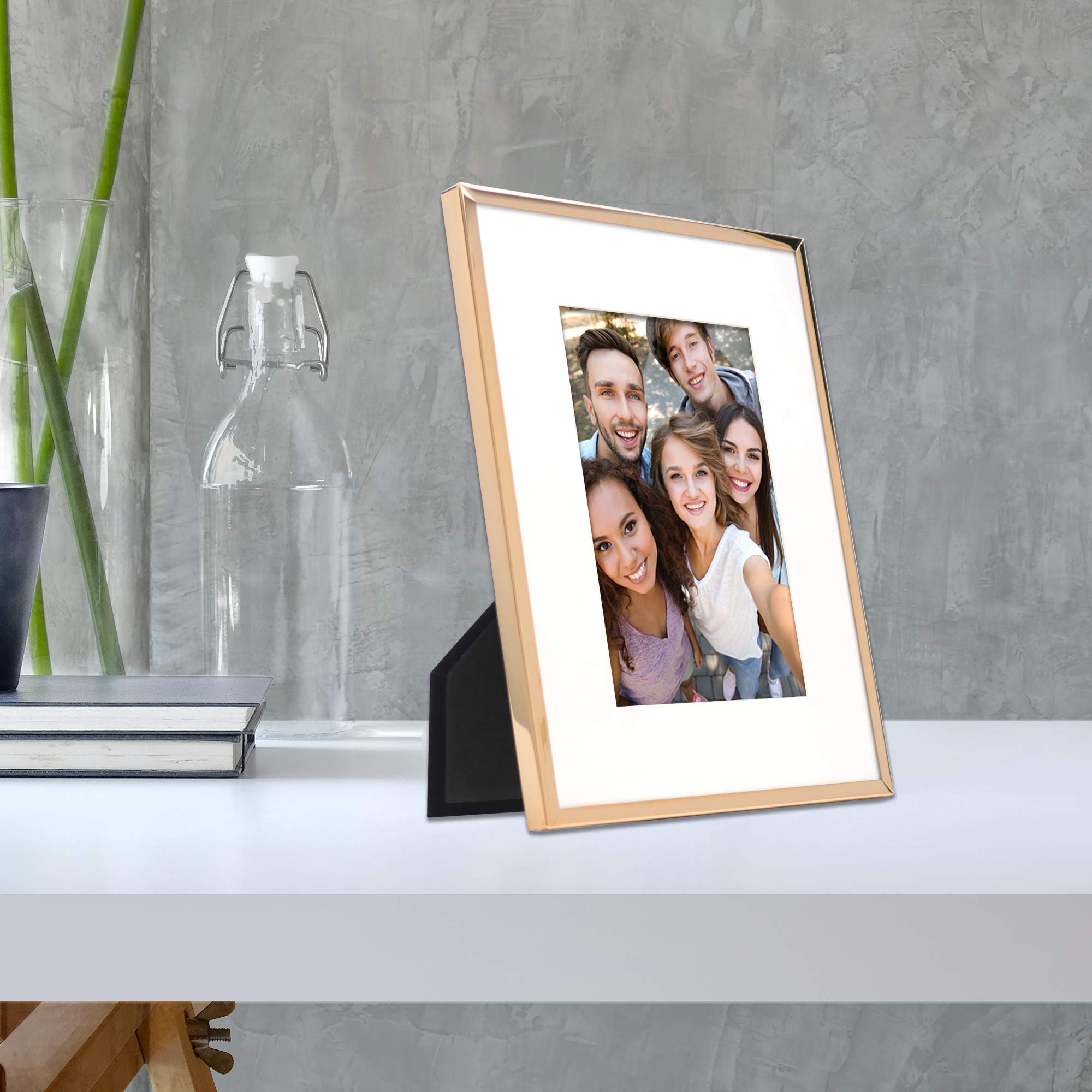 Lawrence Frames Classic Bead Picture Frame 5x7 Inch Gold - Perfect for Home Decor, Wedding Photos & Wall Art Display
