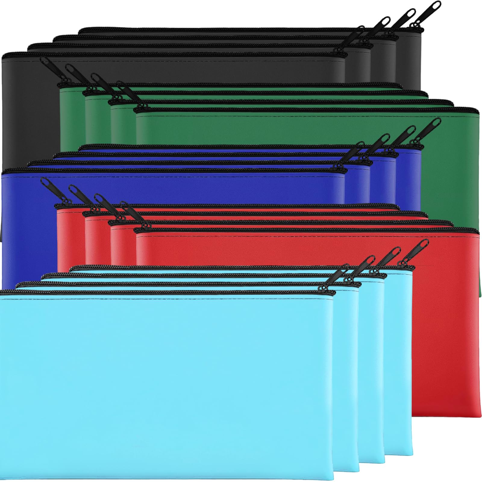 20 Pack Zippered Money Bags 11.5x6.1