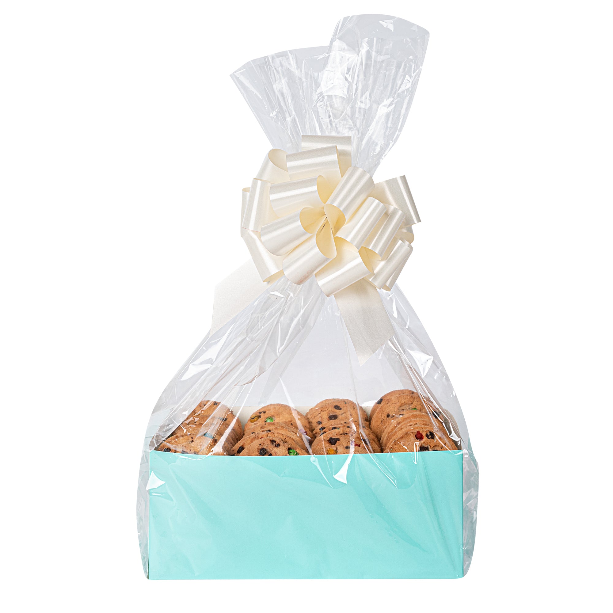 Clear Plastic Gift Basket Bags with Gusset - 12