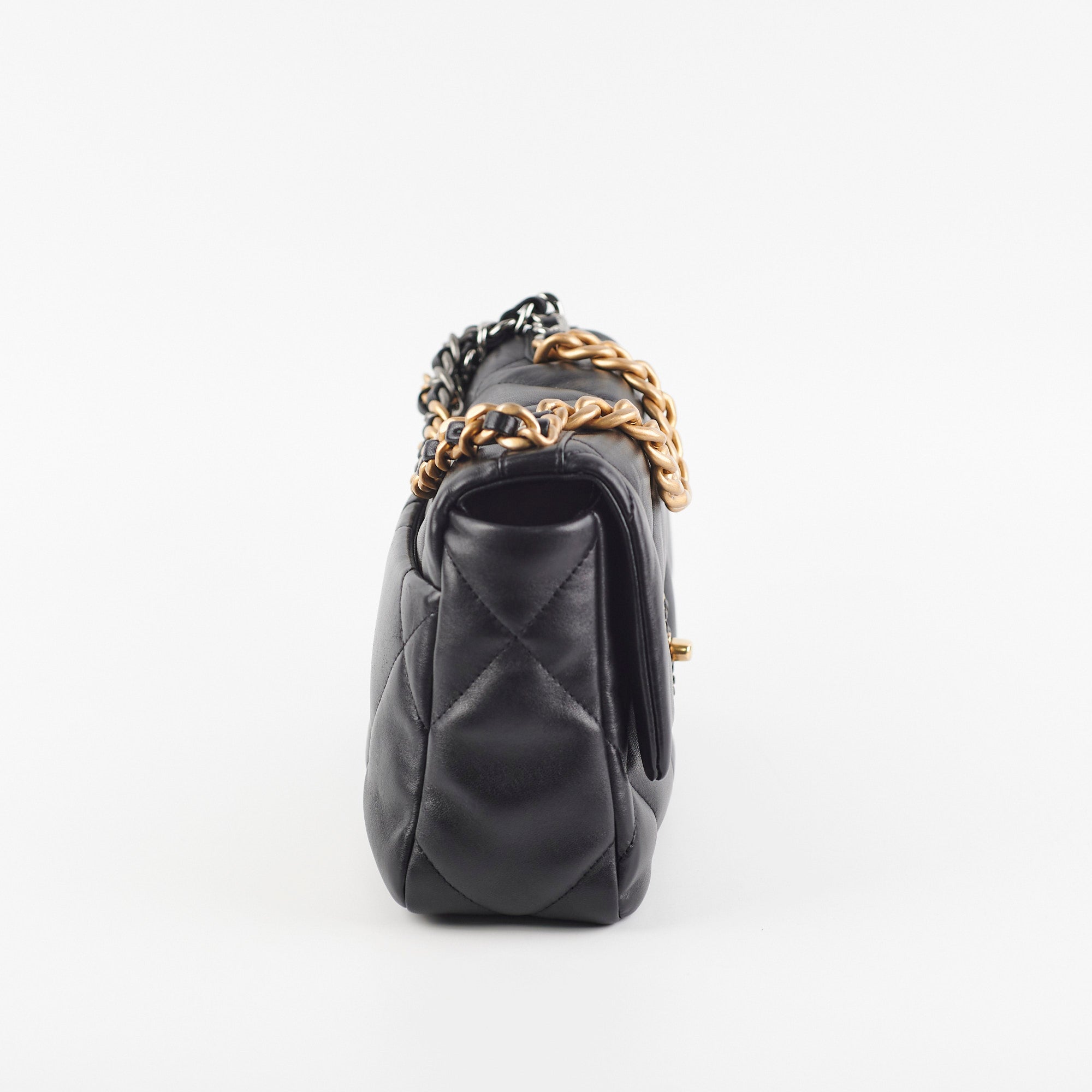 Chanel 19 Small Black Flap Bag - Luxury Quilted Leather Shoulder Bag for Women | Perfect for Evening Events, Date Nights & Special Occasions