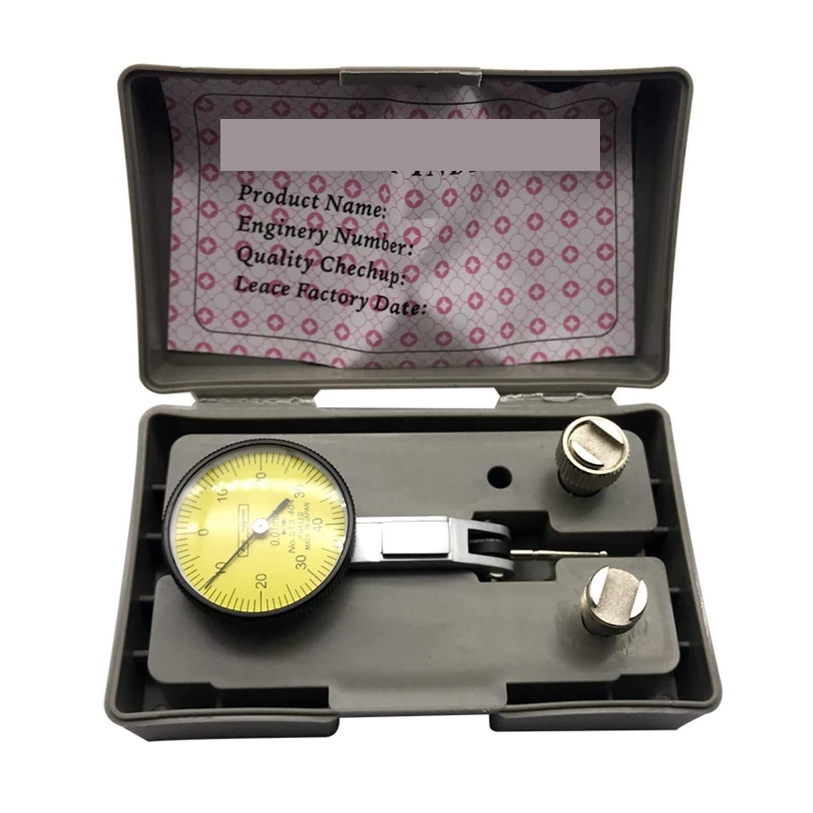 Precision Dial Test Indicator 0-0.8mm with 0.01mm Graduation, Metric Dovetail Rails for Accurate Measurement - Small Size (Ideal for Machining, Engineering & Quality Control)