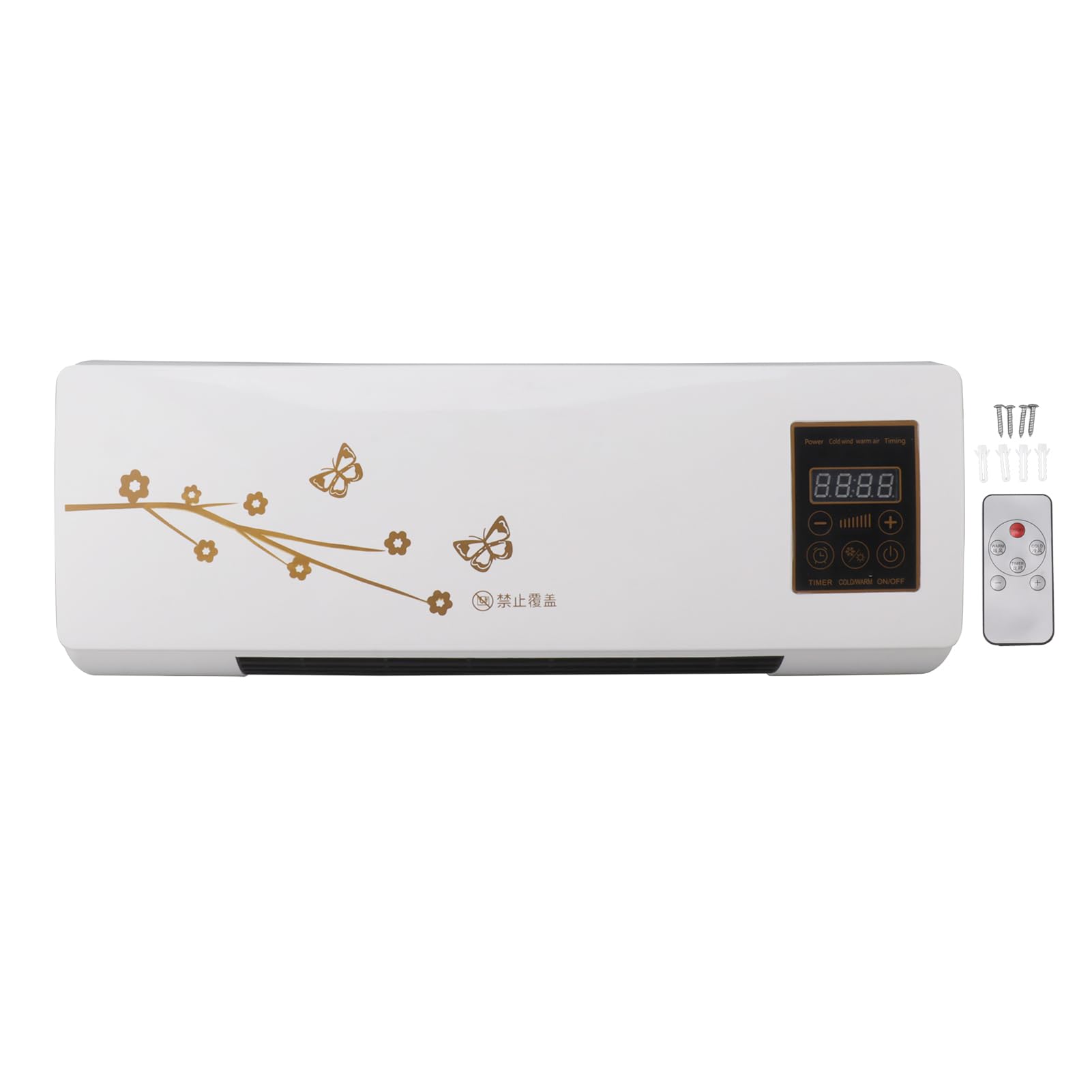 Portable Mini Air Conditioner & Heater Combo - 2-in-1 Wall Mounted Cooling & Heating System with Digital Display & Remote Control - Compact AC Unit for Bedroom, Office, Dorm Room & Small Spaces