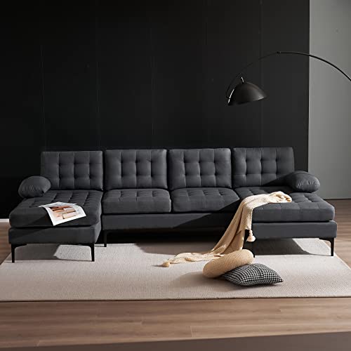 Tufted Linen Dark Grey
