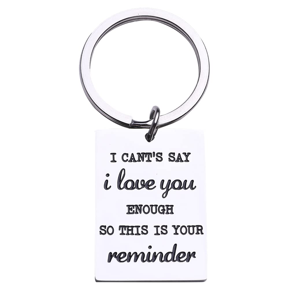Funny Engraved Keychain for Men - Unique Gift for Husband, Boyfriend - Anniversary & Valentine's Day Present - Perfect for Daily Use, Office & Travel Accessories