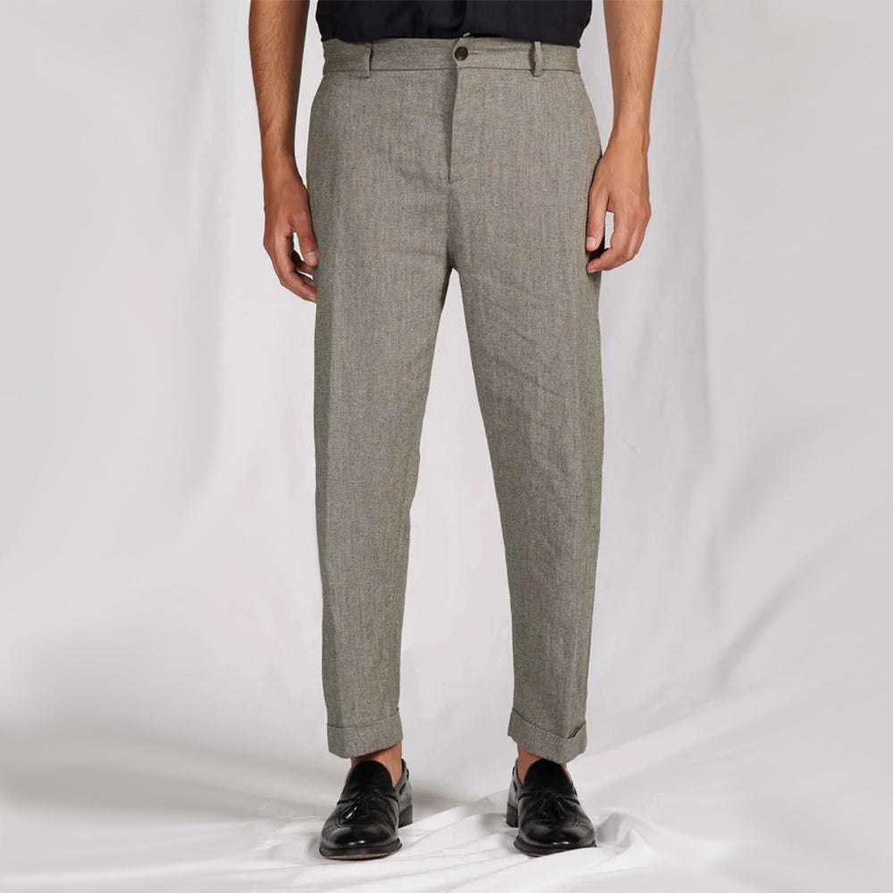 Alvise Hemp Gray Trousers for Men - Eco-Friendly Casual Pants for Outdoor Activities & Travel