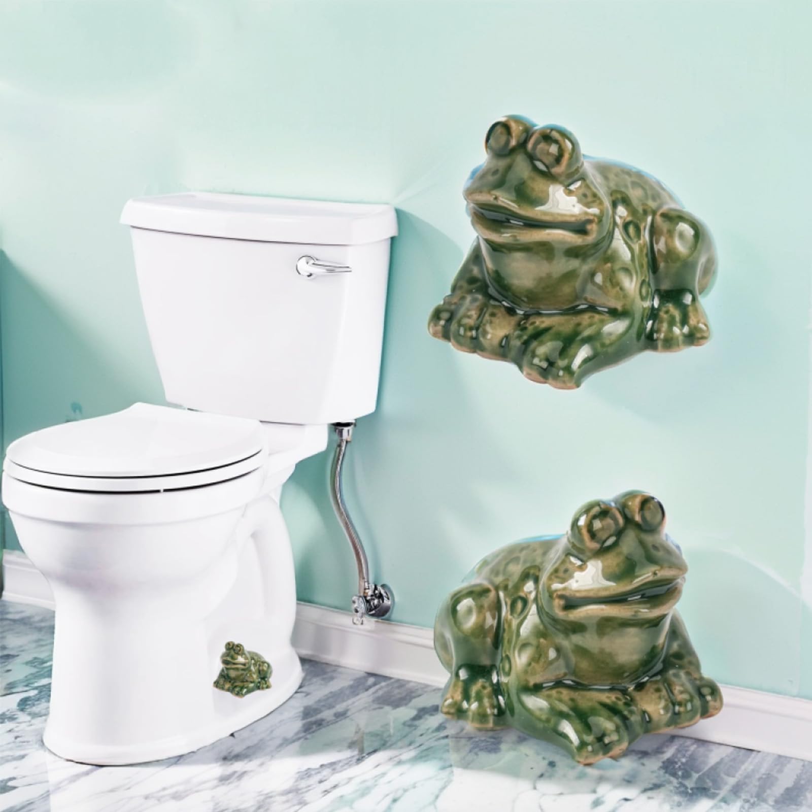 Decorative Toilet Bolt Caps - 2PCS Turtle-Shaped Toilet Seat Screw Covers for Bottom of Toilet | Rust-Proof Bathroom Accessories for Home Decor & Kids' Safety (Perfect for Nursery, Guest Bathroom & Pet-Friendly Homes)