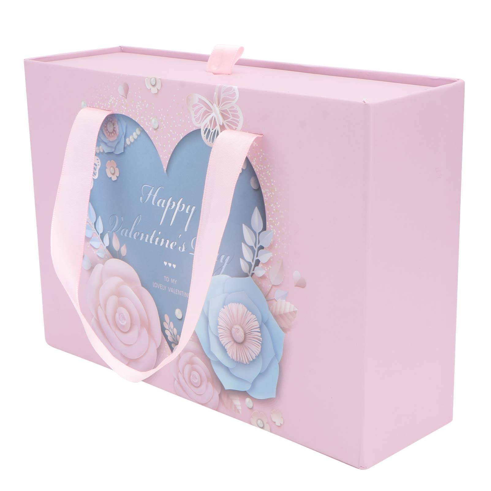 Elegant Jewelry Gift Box with Ribbon & Raffia - Wedding, Birthday, Anniversary Present Box with Shopping Bag - Perfect for Bridesmaid Gifts, Jewelry Storage & Special Occasion Wrapping