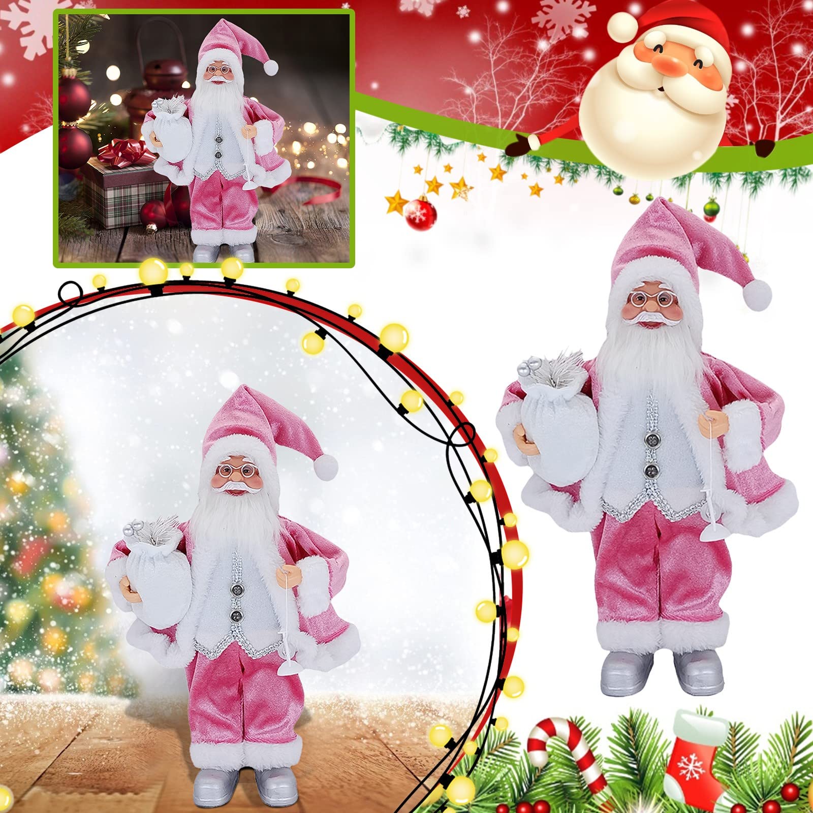 Christmas Santa Claus Doll - Festive Holiday Toy Gift for Kids, Home & Table Decoration - Perfect for Winter Xmas Decor, Living Room & Children's Room - Create Cozy Festival Atmosphere for Family Gatherings & Holiday Celebrations
