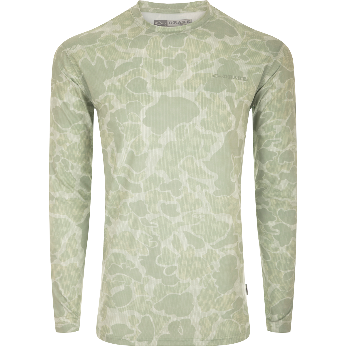 Long Sleeve Performance Crew Print T-Shirt for Men - Moisture Wicking Athletic Shirt with Stylish Design - Perfect for Gym, Running & Outdoor Activities