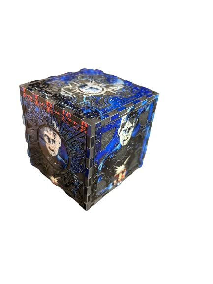Hellraiser Puzzle Box - Laser Cut Wooden Brain Teaser Cube with Display Stand - Perfect for Collectors, Horror Fans & Puzzle Enthusiasts