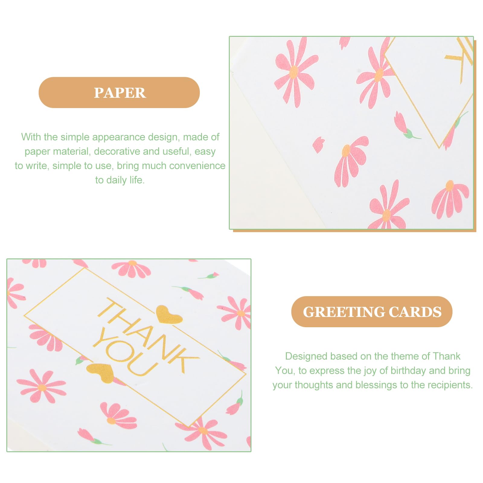 200 Pack LUOZZY Thank You Cards - Small Blank Note Cards for Birthday, Wedding, Baby Shower Gifts & Party Supplies | Perfect for Business Appreciation, Customer Gifts & Special Occasions