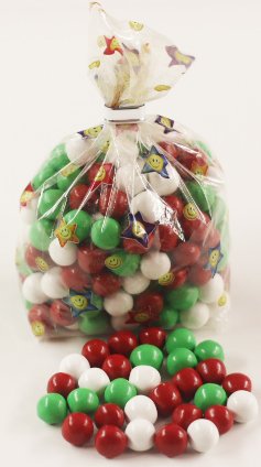 Scott's Cakes Christmas Chocolate Dutch Mints - 8 oz Smiley Face Bag - Holiday Candy Gifts for Stocking Stuffers, Party Favors & Christmas Treats