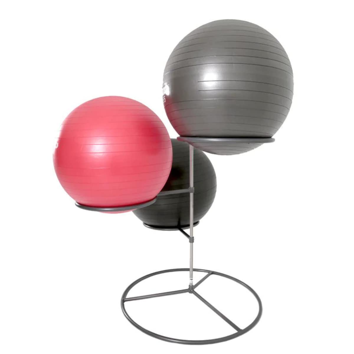 Stability Ball Rack for Home & Commercial Gym - Holds 3 Exercise Balls | Space-Saving Fitness Equipment for Yoga, Pilates & Workout Organization | Perfect for Gyms, Studios & Home Fitness Rooms