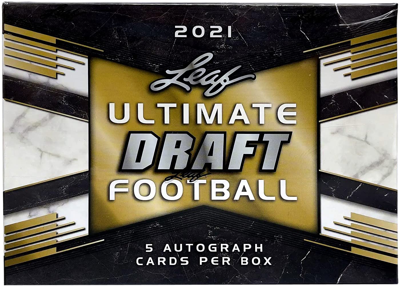 2021 Leaf Ultimate Draft Football Box - 5 Autograph Cards per Box | Collectible Trading Cards for NFL Fans & Sports Memorabilia Enthusiasts - Perfect for Gifts, Investments, and Showcasing Your Collection