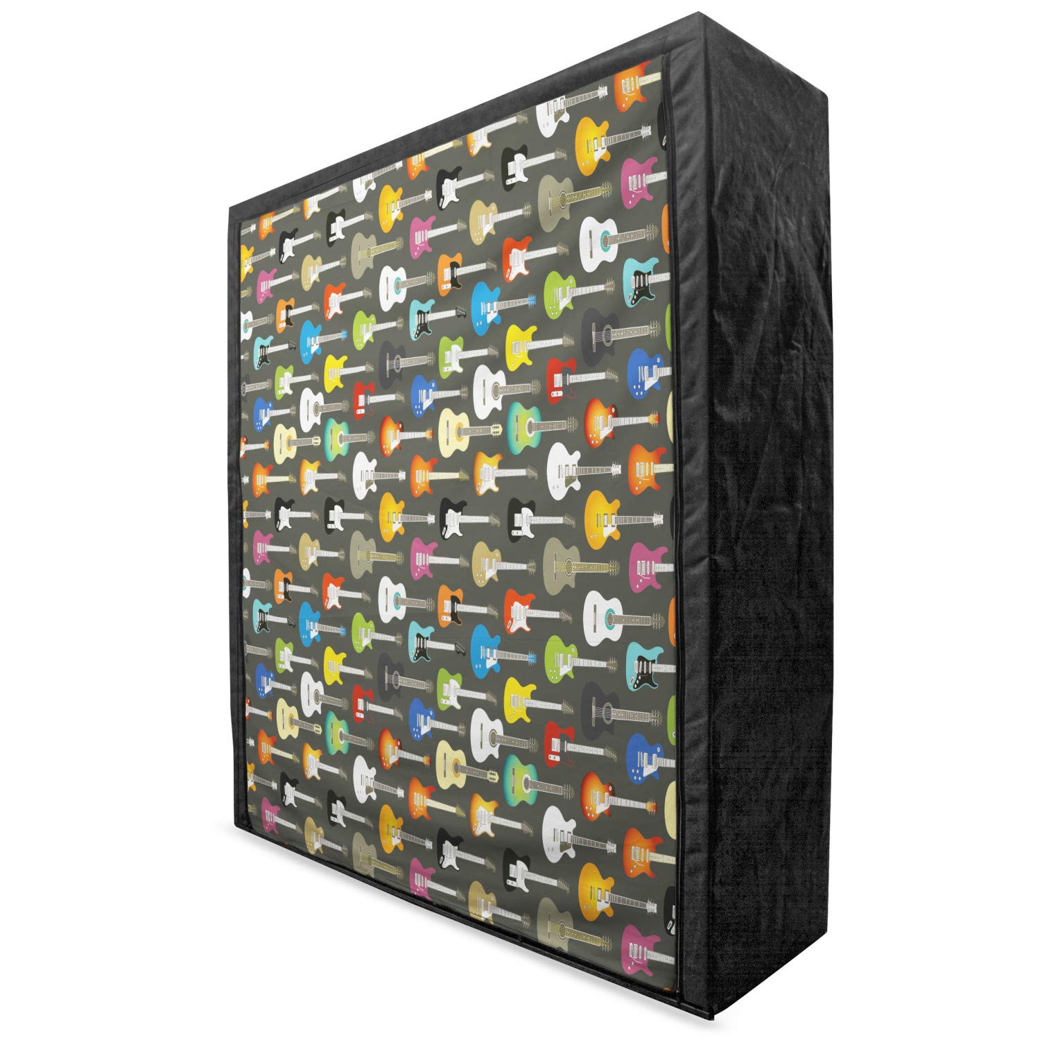Ambesonne Guitar-Themed Portable Fabric Wardrobe - 59