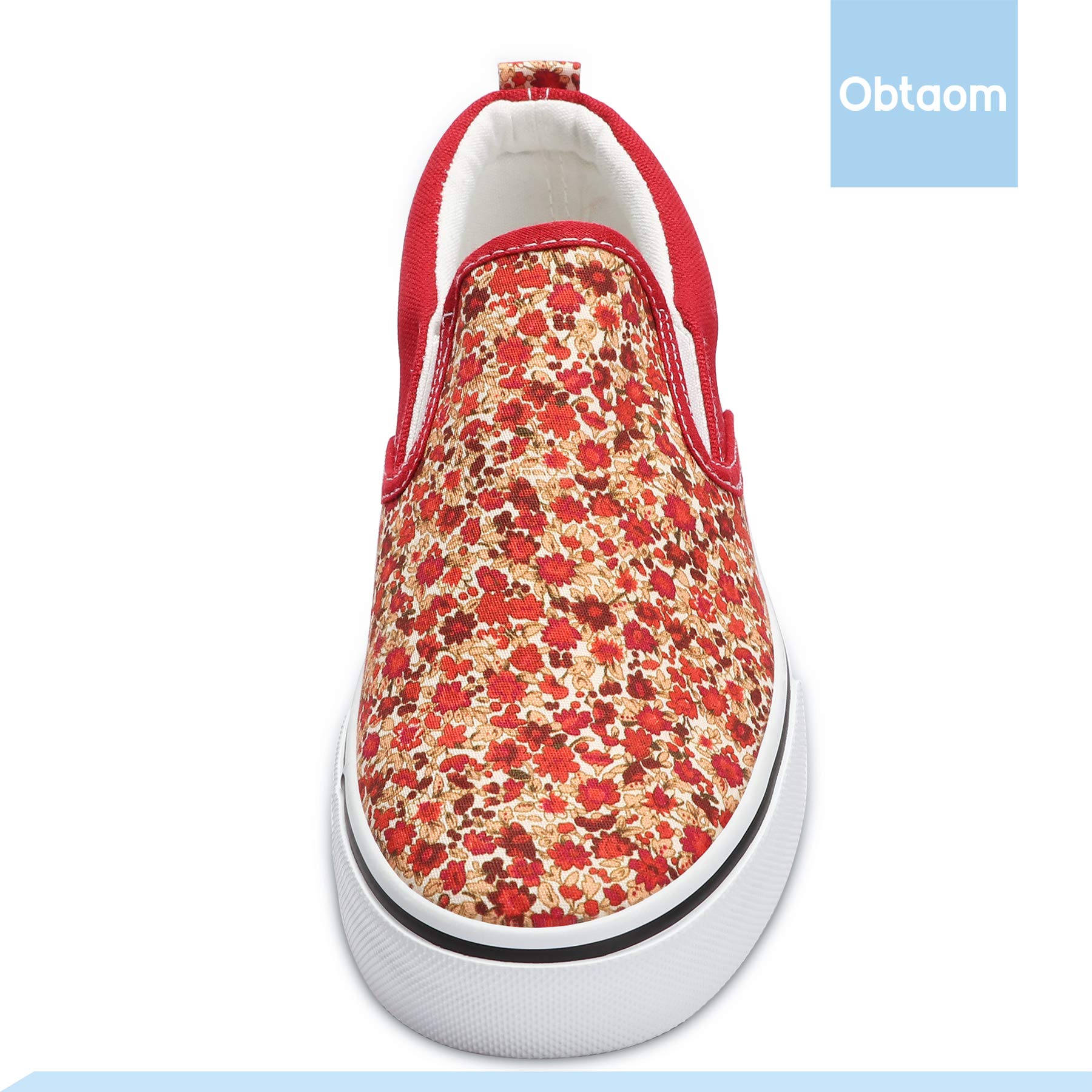 Obtaom Women's White Sneakers & Black Slip-On Shoes - Low Top Canvas Loafers for Casual Wear, Walking & Everyday Comfort