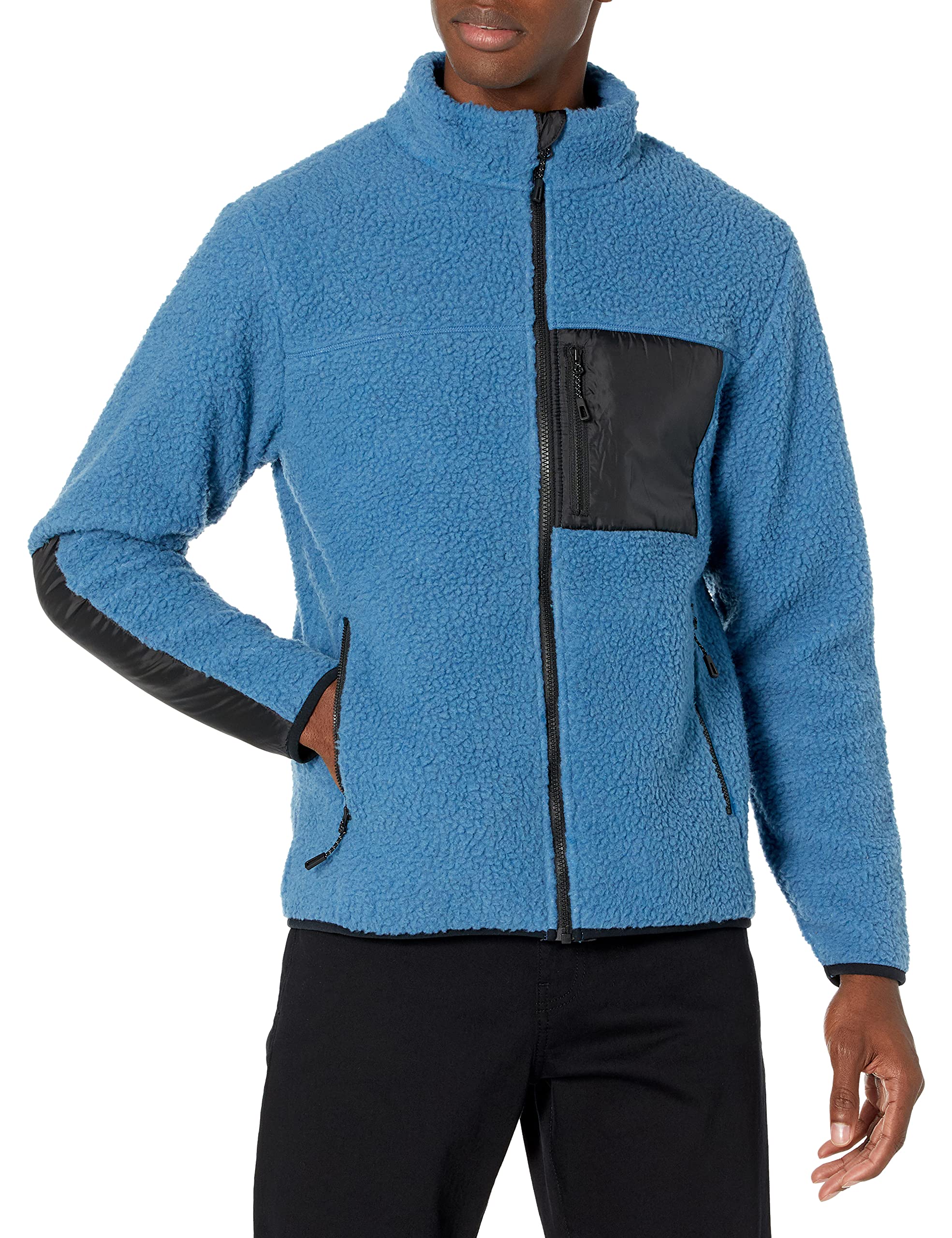 Goodthreads Men's Sherpa Fleece Full-Zip Jacket - Warm Winter Coat for Outdoor Activities, Casual Wear & Cold Weather Protection
