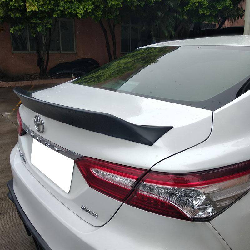 2018-2023 Toyota Camry Rear Spoiler - Duckbill Style Unpainted Matte Black PP Lip Spoiler | Perfect for Car Enthusiasts & Customization | Enhances Sporty Look & Aerodynamics